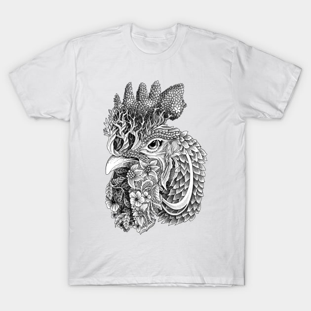 Rooster 1 T-Shirt by Nasitama